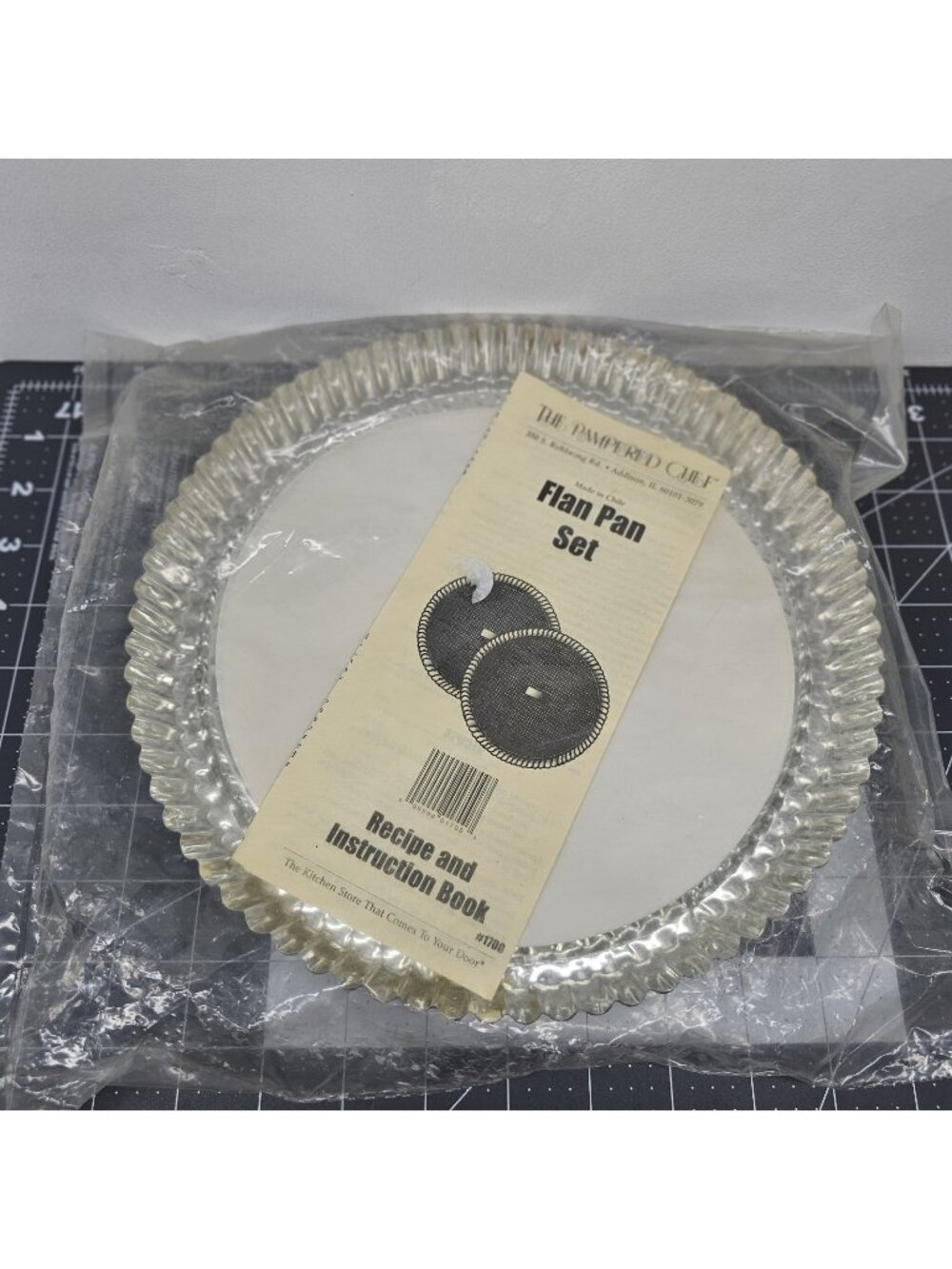 Set of Two Vintage 1996 Pampered Chef FLAN PAN Tarts Desserts